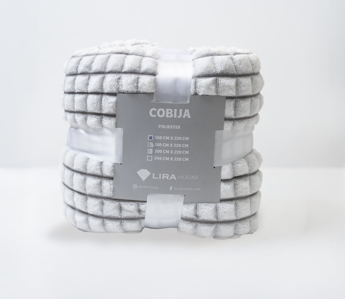 Cobija Veteada Gris claro