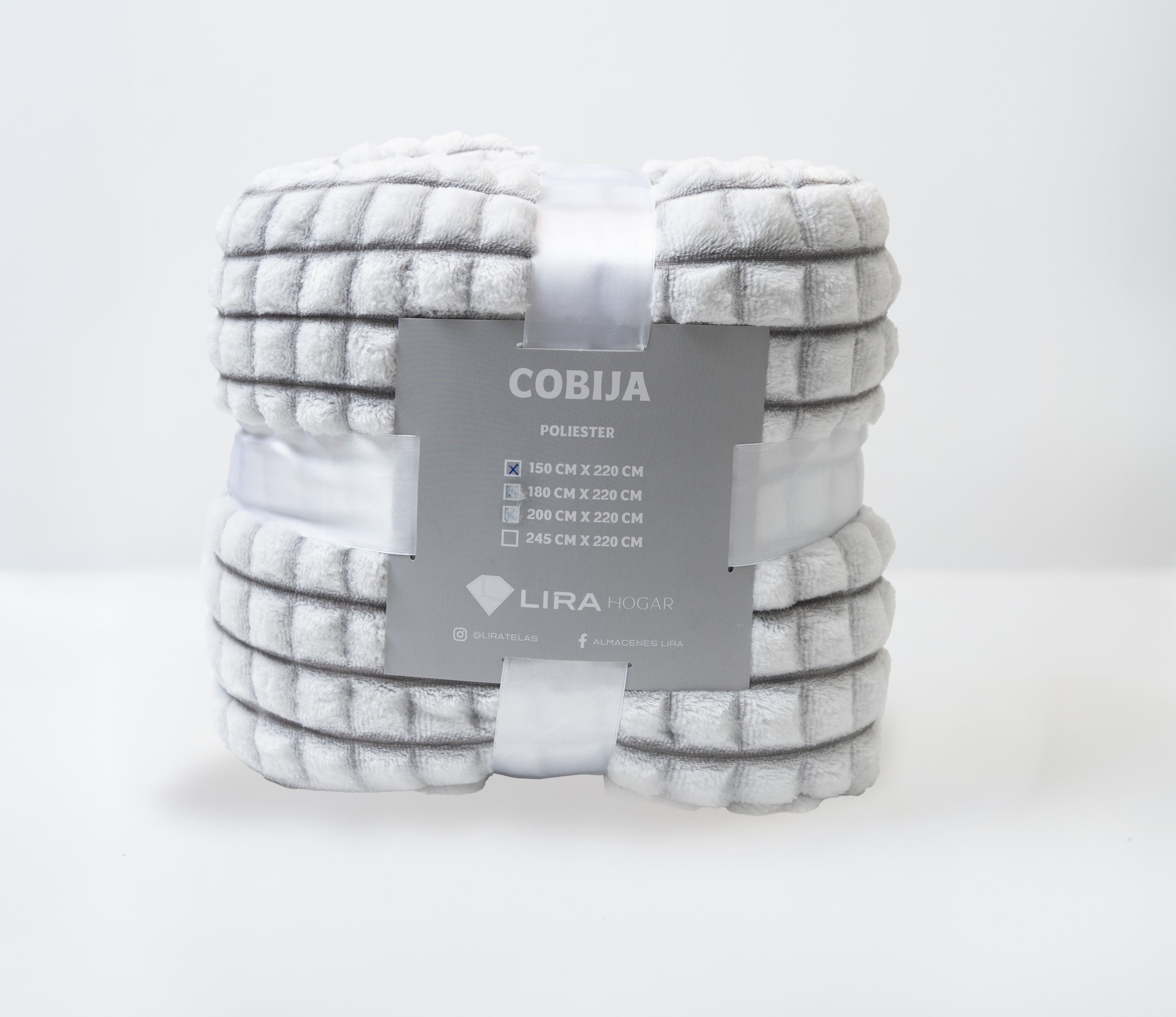 Cobija Veteada Gris claro
