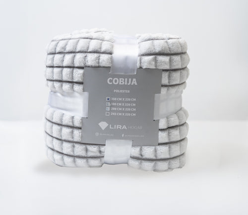 Cobija Veteada Gris claro