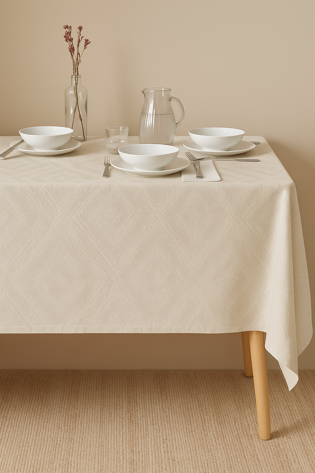 Mantel Jackard estampado